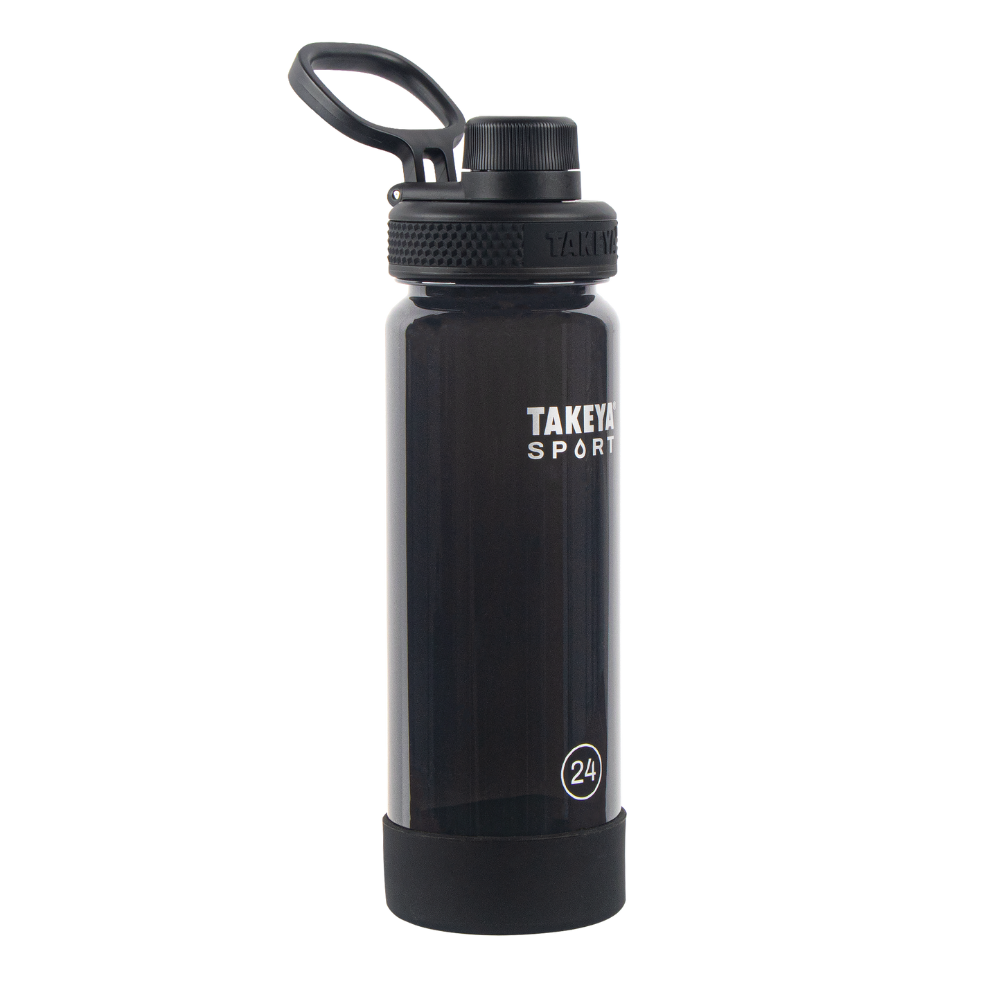 tritan-sport-water-bottle-with-spout-lid-o2 51664-TKS-Tritan-Spout-24-GrandSlamBlack-frontangle.png